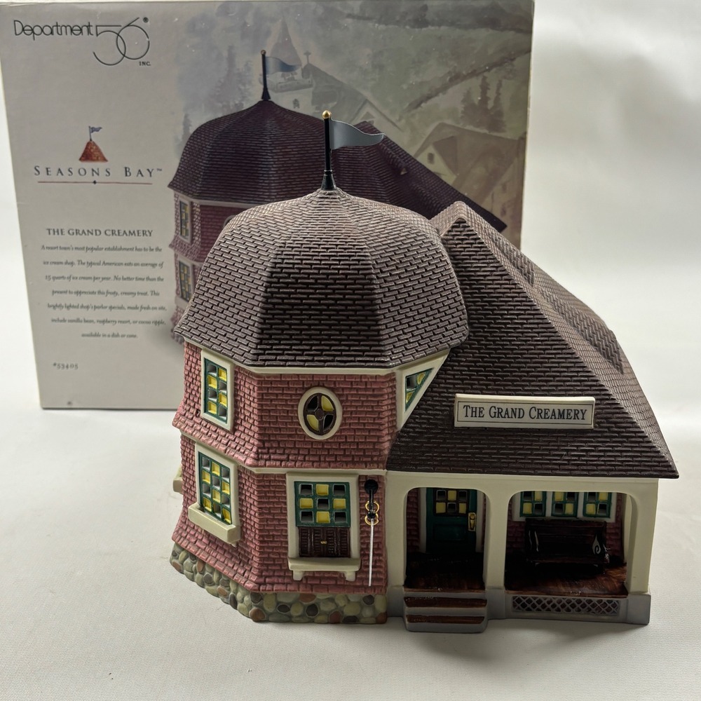 Department 56 Seasons Bay The Grand Creamery Lighted Village House 1st Ed 53405